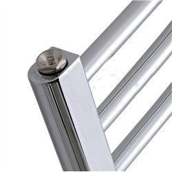 Set soportes radiador secatoallas cromo brillo abs