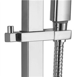 Soporte barra deslizante cuadrada cromo brillo abs