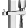Soporte barra deslizante cuadrada cromo brillo abs