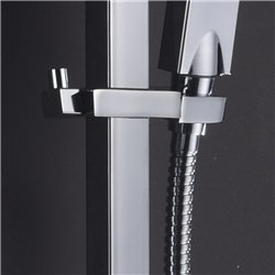 Soporte barra deslizante cuadrada cromo brillo abs