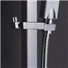 Soporte barra deslizante cuadrada cromo brillo abs
