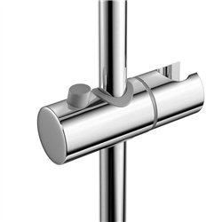 Soporte barra deslizante redondo cromo brillo abs