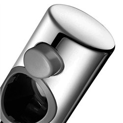 Soporte barra deslizante redondo cromo brillo abs