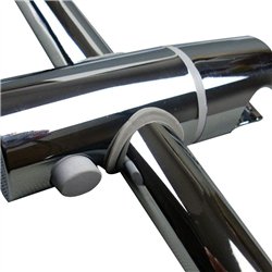 Soporte barra deslizante redondo cromo brillo abs