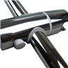 Soporte barra deslizante redondo cromo brillo abs