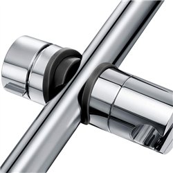 Soporte barra deslizante redondo cromo brillo abs