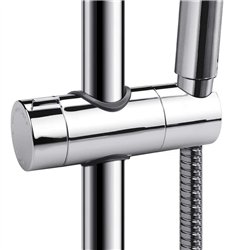 Soporte barra deslizante redondo cromo brillo abs