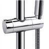 Soporte barra deslizante redondo cromo brillo abs