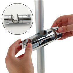 Soporte barra deslizante redondo cromo brillo abs