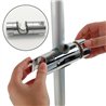 Soporte barra deslizante redondo cromo brillo abs