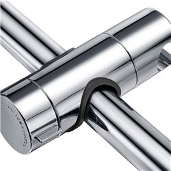 Soporte barra deslizante redondo cromo brillo abs