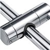 Soporte barra deslizante redondo cromo brillo abs