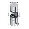 Soporte barra deslizante redondo cromo brillo abs