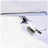 Soporte de pared aplique led cromo brillo abs