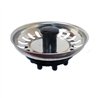 Tapón fregadero acero inox. con goma cromo brillo