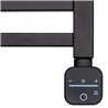 Temostato con resistencia wifi secatoallas redondo de 600w negro mate abs