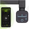 Temostato con resistencia wifi secatoallas redondo de 600w negro mate abs