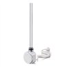 Temostato con resistencia secatoallas redondo de 600w blanco mate abs