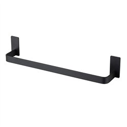 Toallero costado sin taladros de 36 cm negro mate acero inoxidable