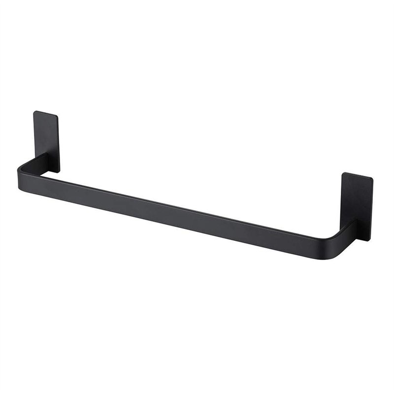 Toallero costado sin taladros de 36 cm negro mate acero inoxidable