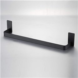 Toallero costado sin taladros de 36 cm negro mate acero inoxidable