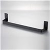 Toallero costado sin taladros de 36 cm negro mate acero inoxidable