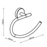 Toallero de anilla villanueva de 22 cm cromo brillo acero inoxidable
