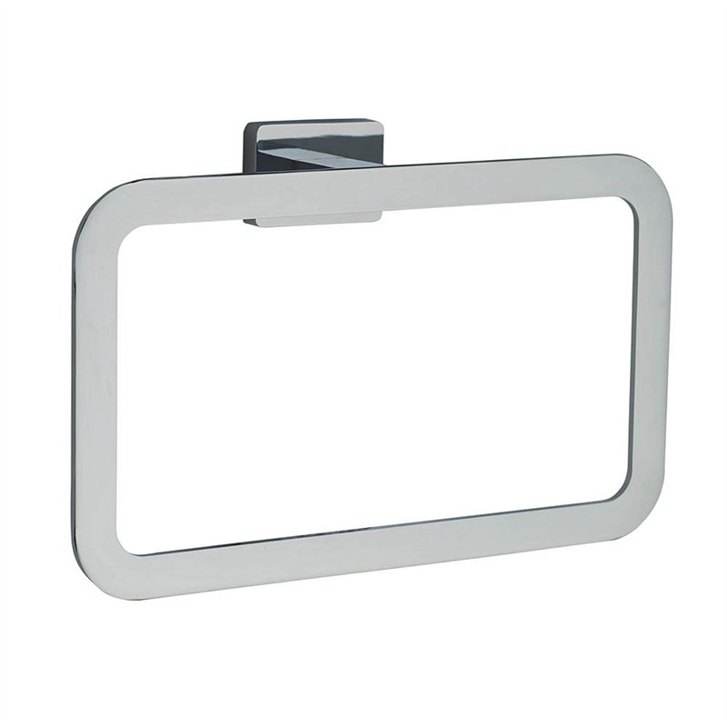 Toallero de anilla puentedey de 22 cm cromo brillo acero inoxidable