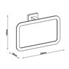 Toallero de anilla puentedey de 22 cm cromo brillo acero inoxidable