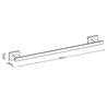 Toallero de barra puentedey de 30 cm cromo brillo acero inoxidable