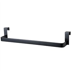 Toallero sin taladros de 29 cm negro mate acero inoxidable