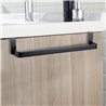 Toallero sin taladros de 29 cm negro mate acero inoxidable