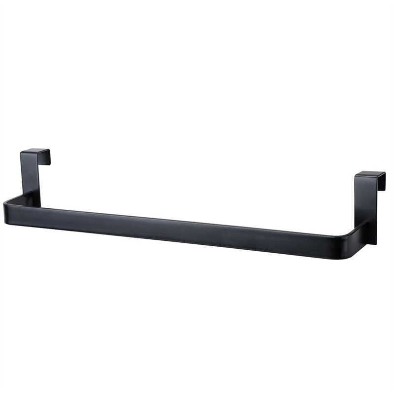 Toallero sin taladros de 36 cm negro mate acero inoxidable
