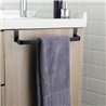 Toallero sin taladros de 36 cm negro mate acero inoxidable