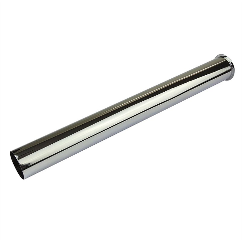 Tubo alargador sifon de desagüe redondo cromo brillo latón