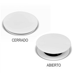 Válvula clic clac lavabo bidet blanco mate latón