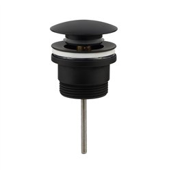 Válvula clic clac lavabo bidet negro mate latón
