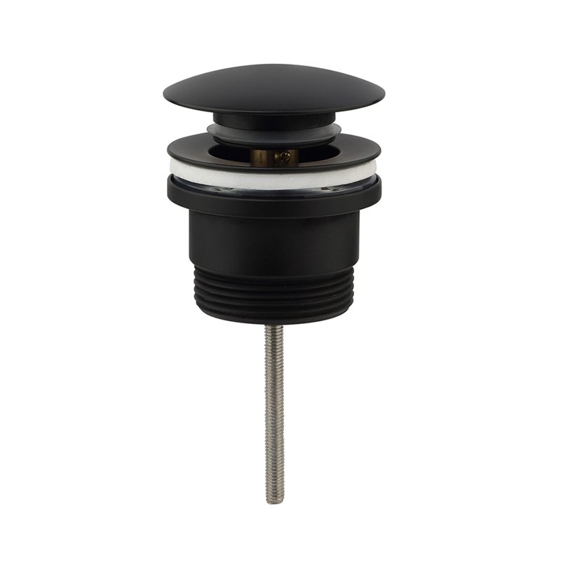 Válvula clic clac lavabo bidet negro mate latón