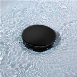 Válvula clic clac lavabo bidet negro mate latón