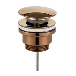 Válvula clic clac lavabo bidet oro rosa latón