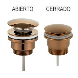 Válvula clic clac lavabo bidet oro rosa latón