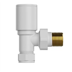 Válvula llave radiador secatoallas blanco mate latón