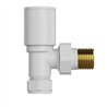 Válvula llave radiador secatoallas blanco mate latón