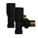 Válvula llave radiador secatoallas negro mate latón