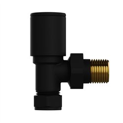Válvula llave radiador secatoallas negro mate latón