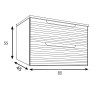 Mueble + lavabo lusa sobre encimera 80x45 cm desierto mate 2