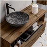 Mueble + lavabo lusa sobre encimera 60x45 cm + c/mod. desierto mate 2 cajones su