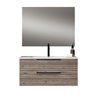 Mueble + lavabo lusa 60x45 cm desierto mate 2 cajones suspendido