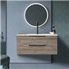 Mueble + lavabo lusa 100x45 cm desierto mate 2 cajones suspendido
