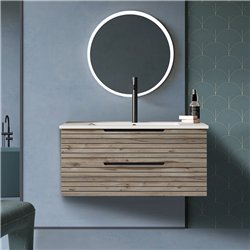 Conjunto de baño lusa 120x45 cm desierto mate 2 cajones suspendido